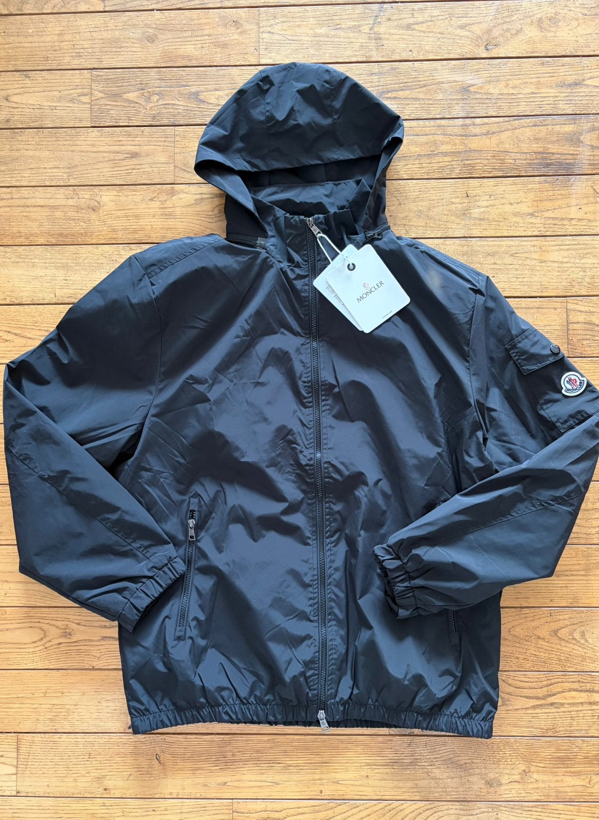 Zwarte Moncler jas - Maat L/XL, Enlèvement ou Envoi, Comme neuf