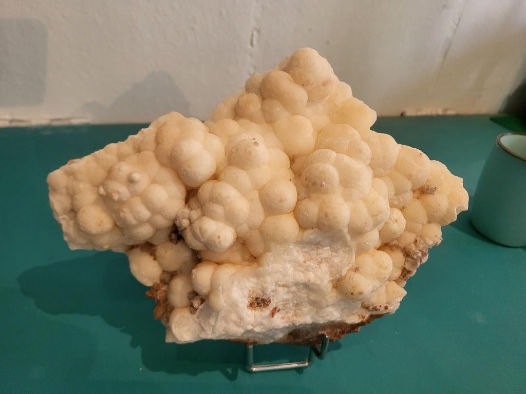 Grote witte aragoniet cluster, Portugal – 23 x 20 cm, Ophalen, Mineraal
