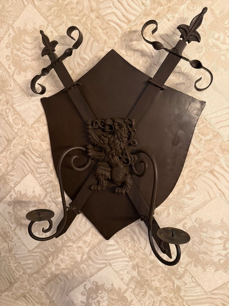 Vintage Metalen Schild Massief Staal 50 cm, Huis en Inrichting, Ophalen, Gebruikt, Metaal