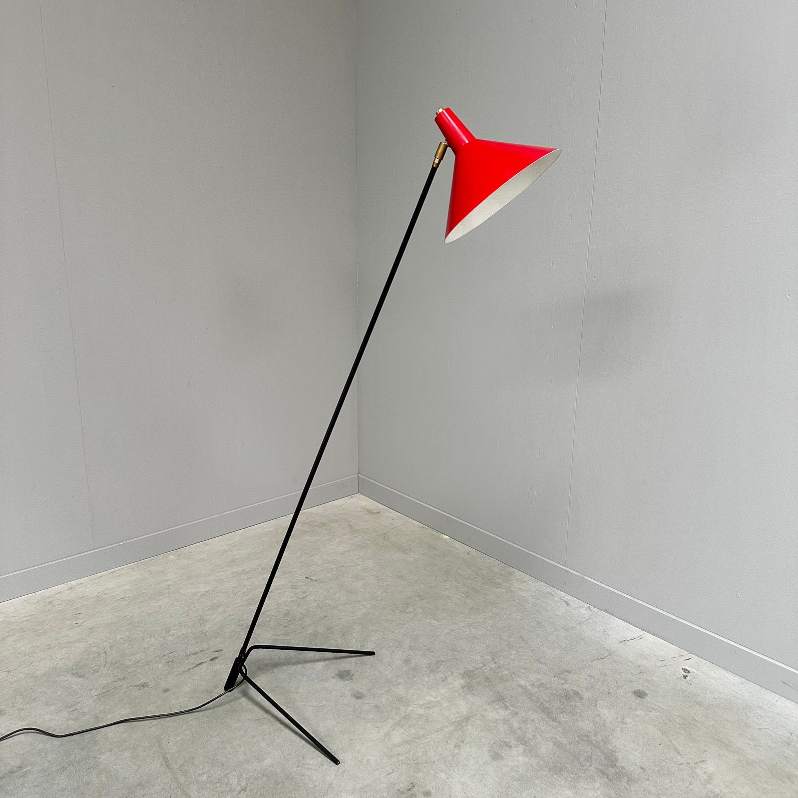 Vintage space age design lamp Anvia midcentury design 60s, Utilisé, Métal, Vintage mid century modern jaren 60 design, 150 à 200 cm