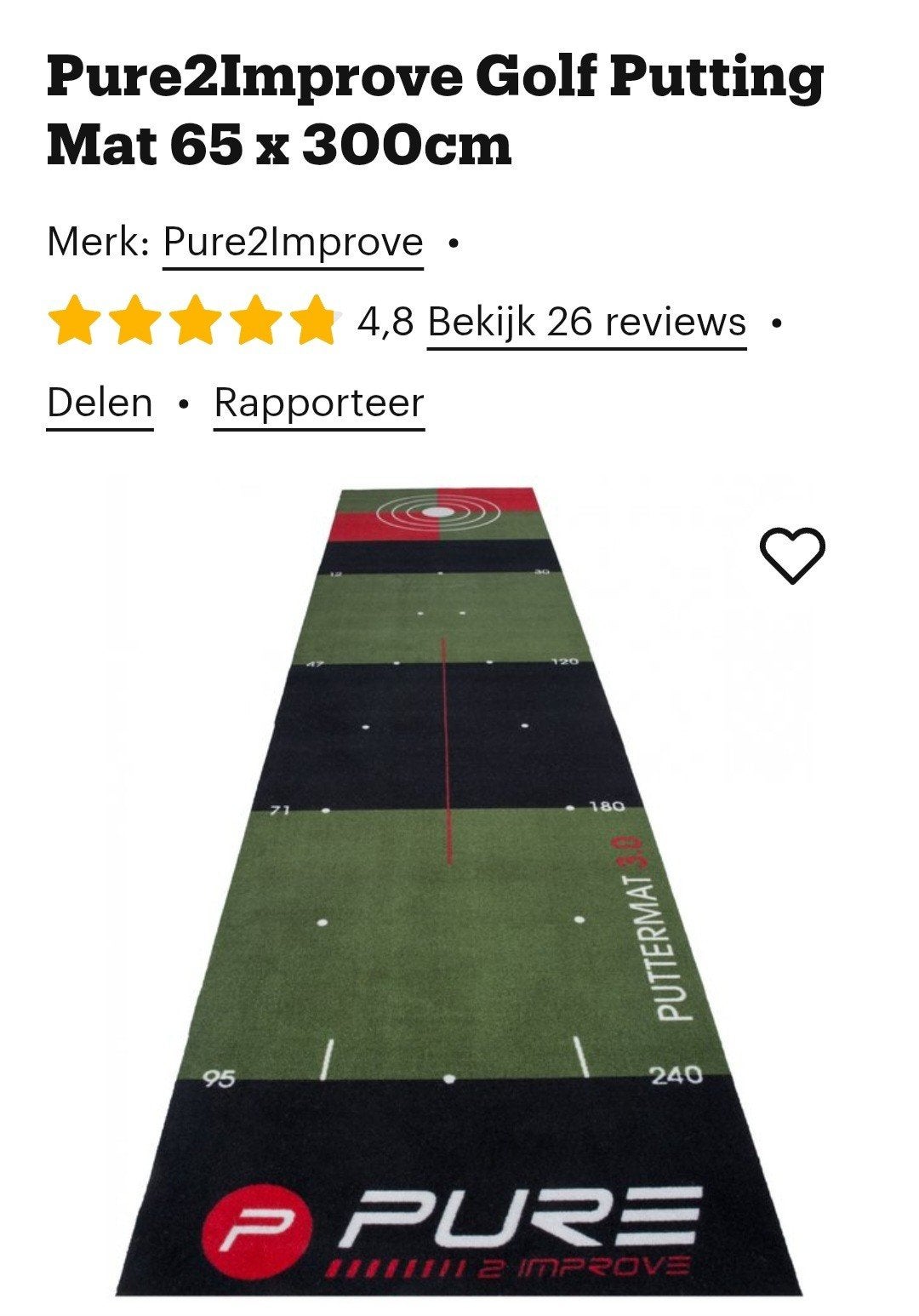 golf, Sport en Fitness, Ophalen of Verzenden, Zo goed als nieuw, Overige typen, Overige merken
