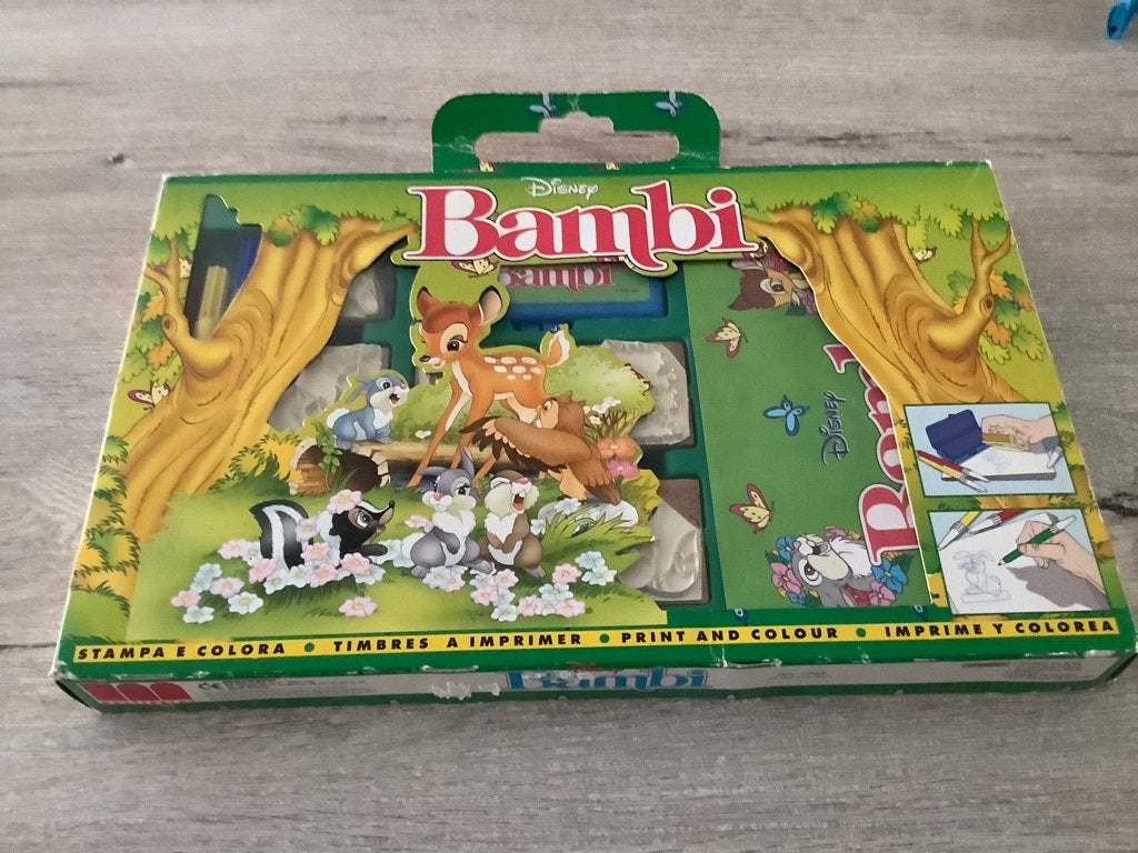 Disney Bambi stempel en kleurset, Ophalen of Verzenden, Gebruikt, Knutselen