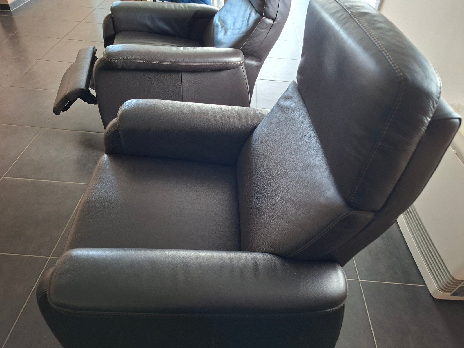 zwarte relaxzetels, Moins de 75 cm, Moins de 150 cm, Enlèvement, Cuir