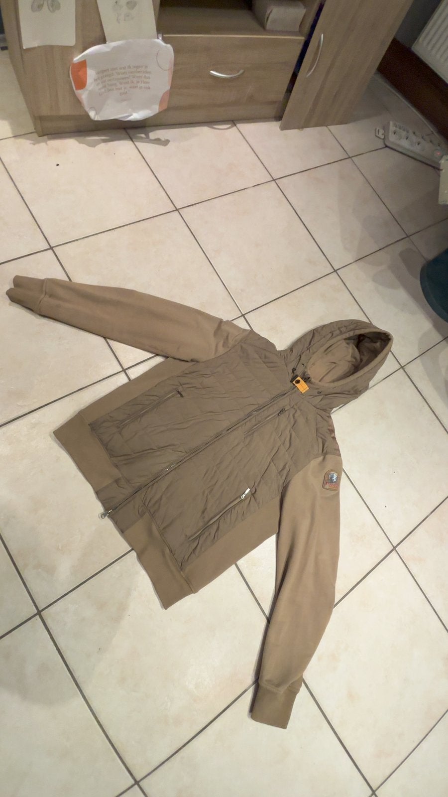 Parajumpers PJS Fleece & Puffer Khaki/Bruin Maat M, Verzenden, Gedragen
