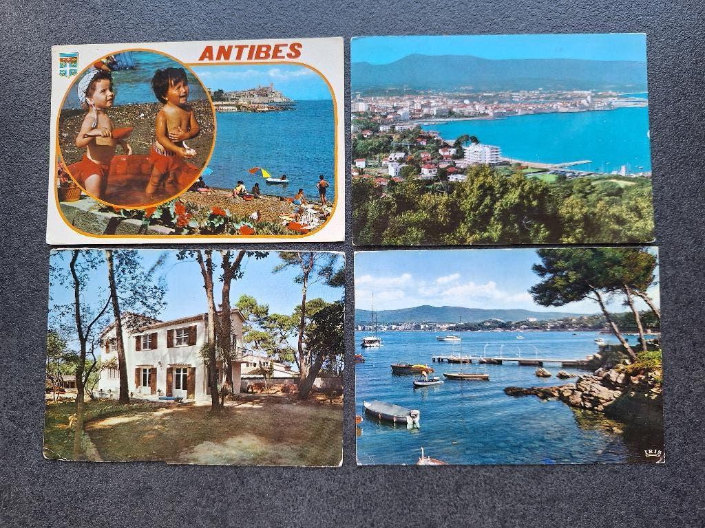 lot 4 CPAs couleur couleur vintage 70/80 - Antibes, Enlèvement, 1960 à 1980, Affranchie, France