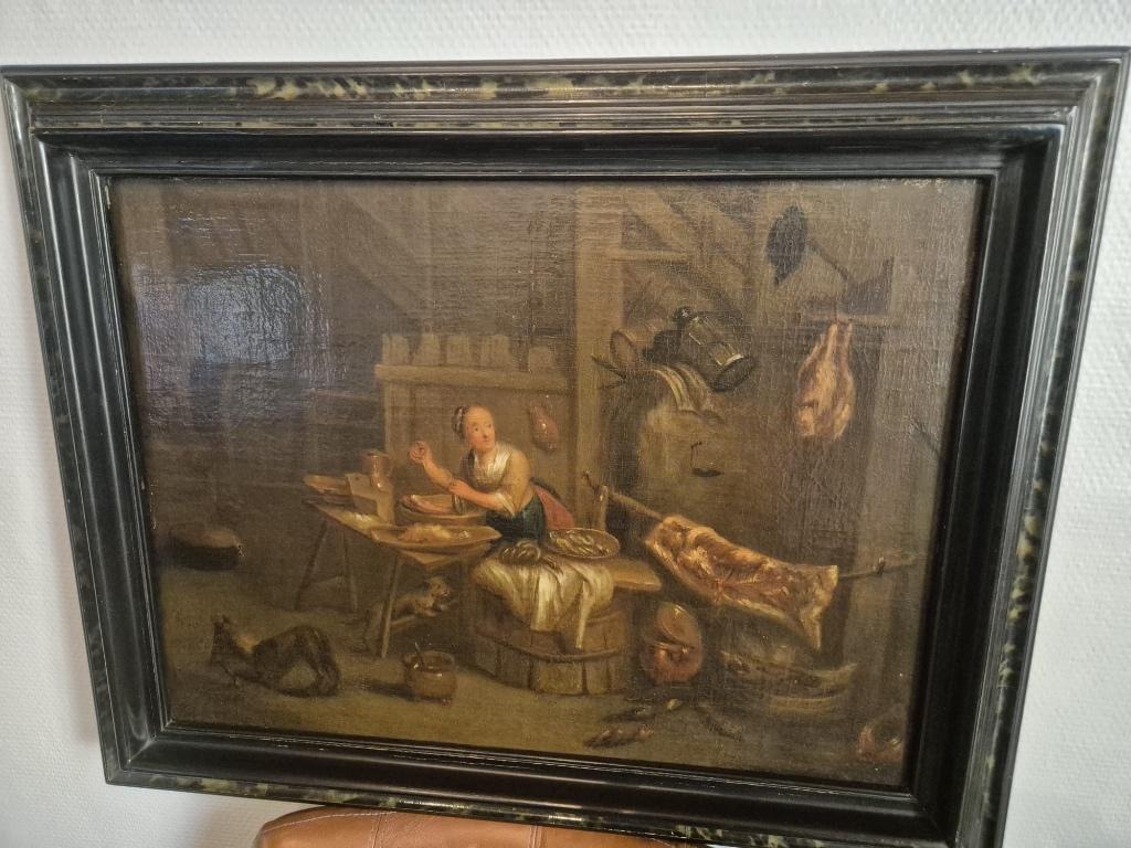 17/18 eeuws schilderij op doek, Antiek en Kunst, Ophalen