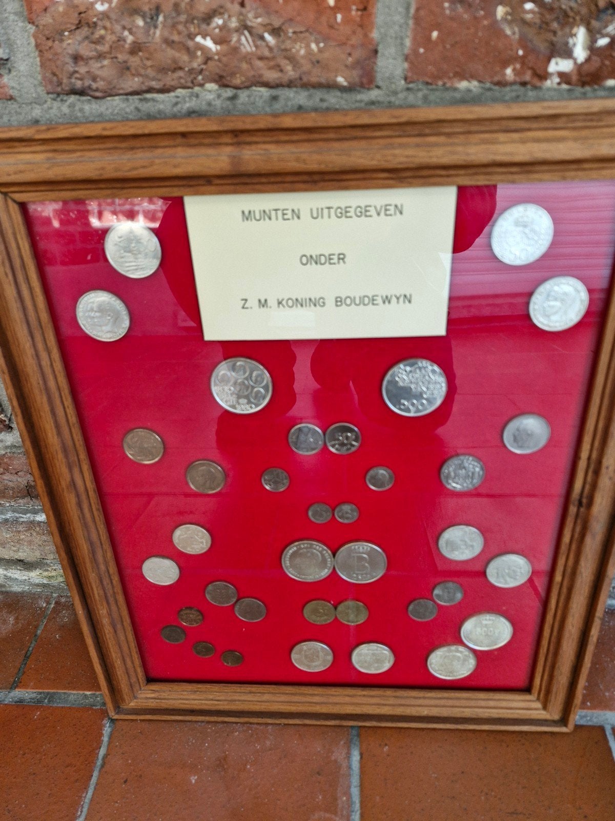 Ingelijst muntentableau Koning Boudewijn (inclusief zilver), Ophalen of Verzenden, Zilver, Zilver