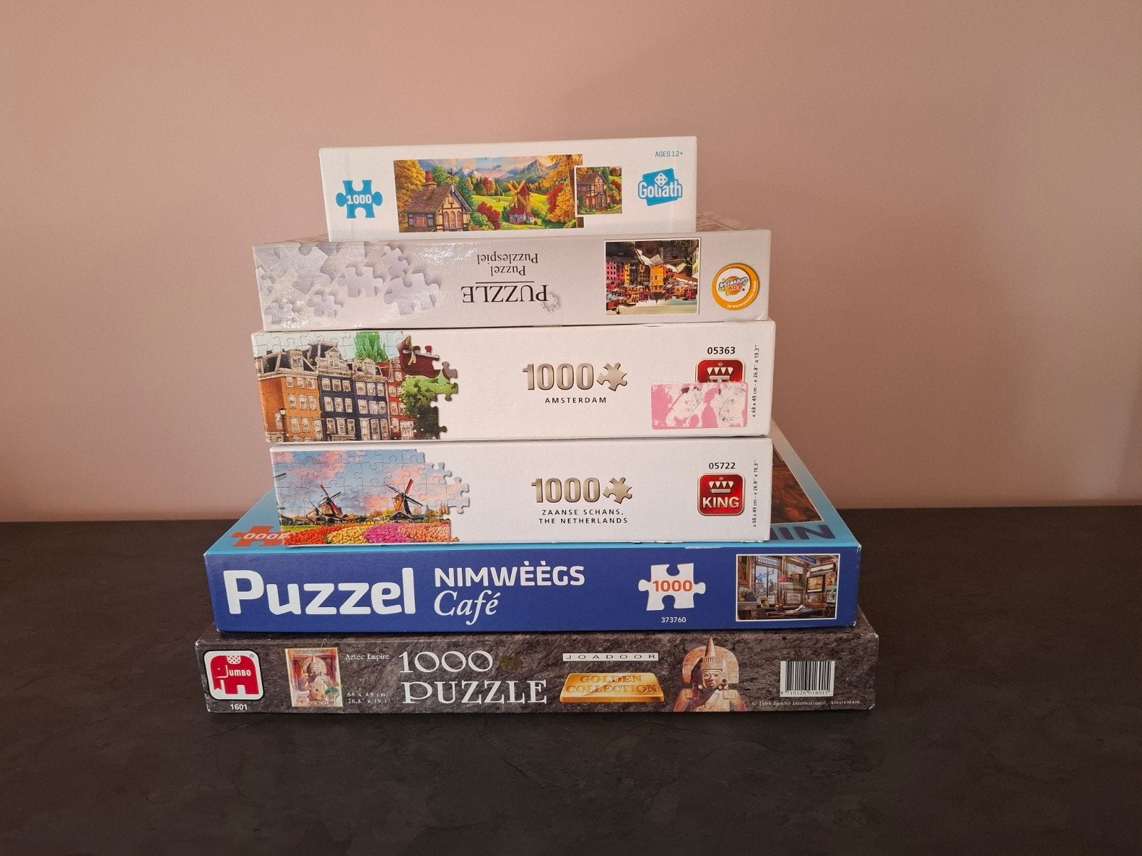 Pakket puzzels, Ophalen, 500 t/m 1500 stukjes, Zo goed als nieuw, Legpuzzel