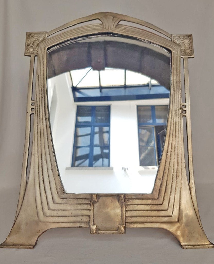 WMF. - Jugendstile Tafelspiegel - H. 51 cm., Ophalen of Verzenden, Rechthoekig, Minder dan 50 cm, Minder dan 100 cm