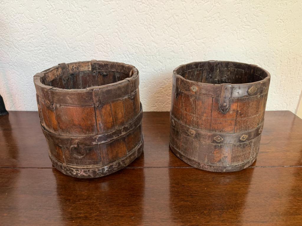 Leuke vintage houten tonnetjes, Enlèvement ou Envoi