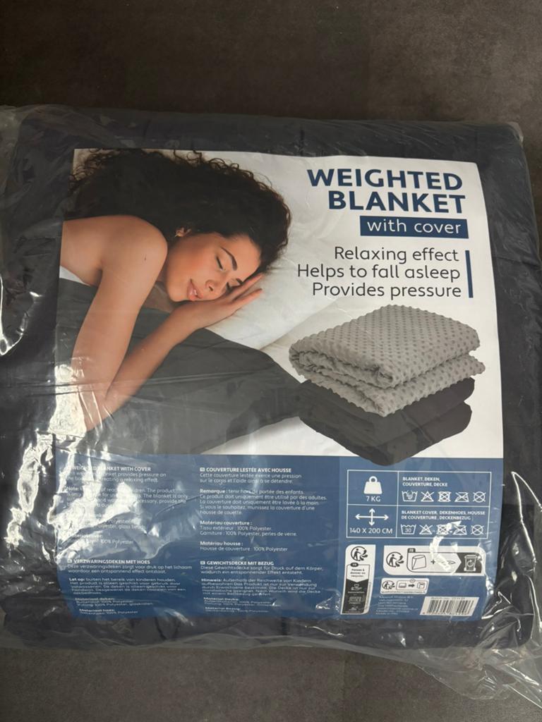 Verzwaardeken - weighted blanket met hoes, Enlèvement, Neuf, 100 cm ou plus, Couverture