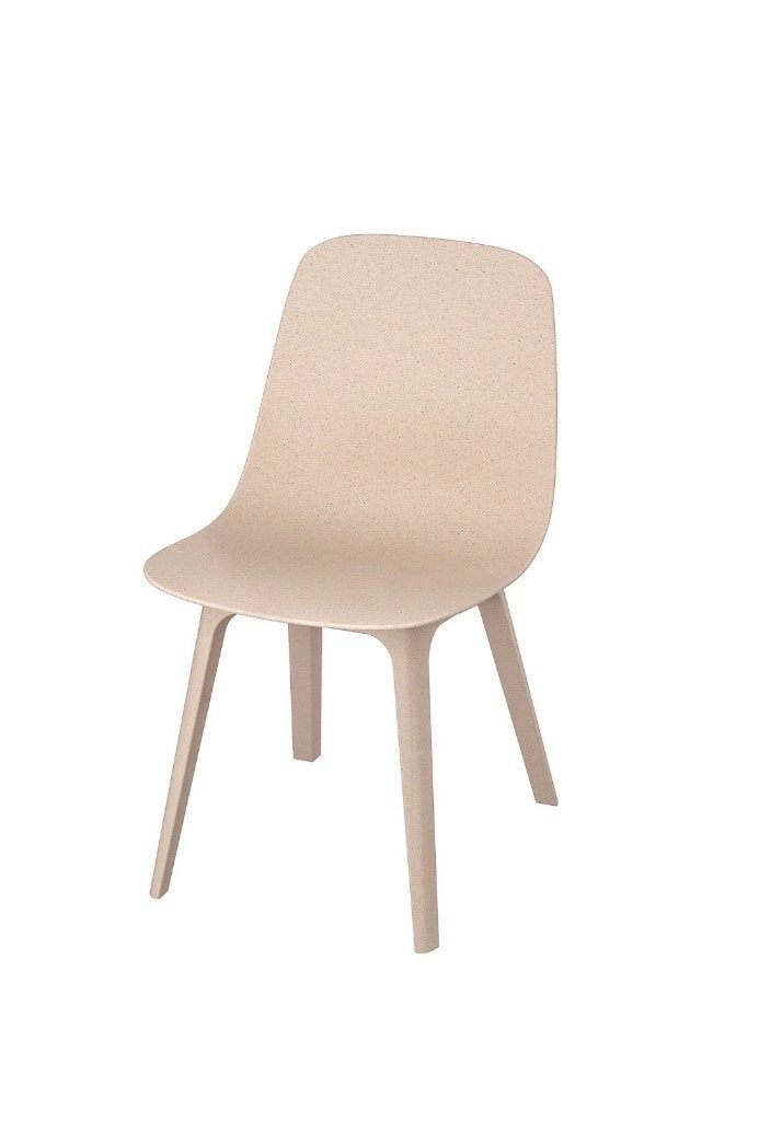 4 IKEA stoelen Odger ecru, Huis en Inrichting, Stoelen, Ophalen, Kunststof, Wit, Zo goed als nieuw