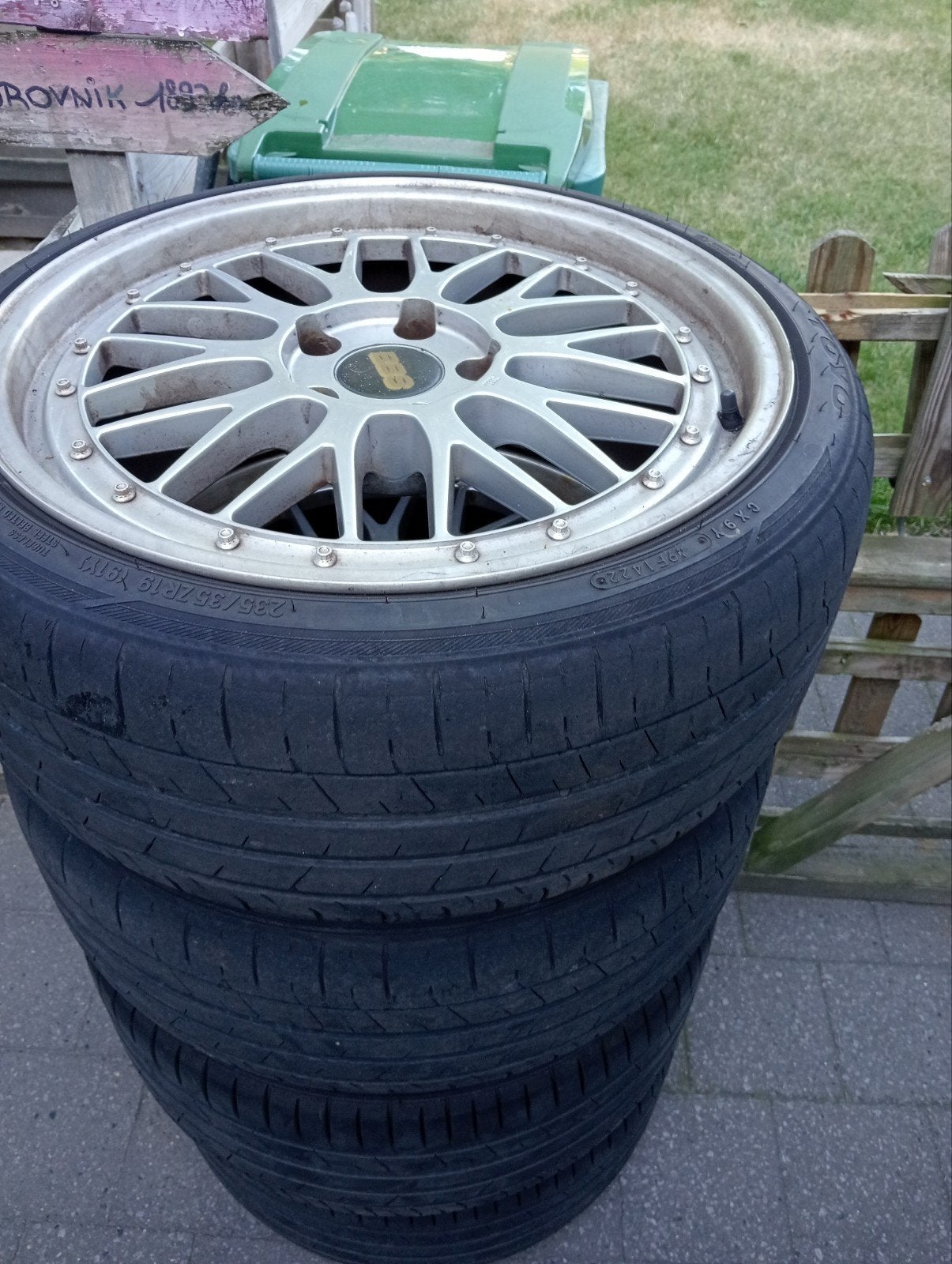 BMW BBS 19 inch met zomerbanden, Auto-onderdelen, Ophalen, 19 inch, Zomerbanden
