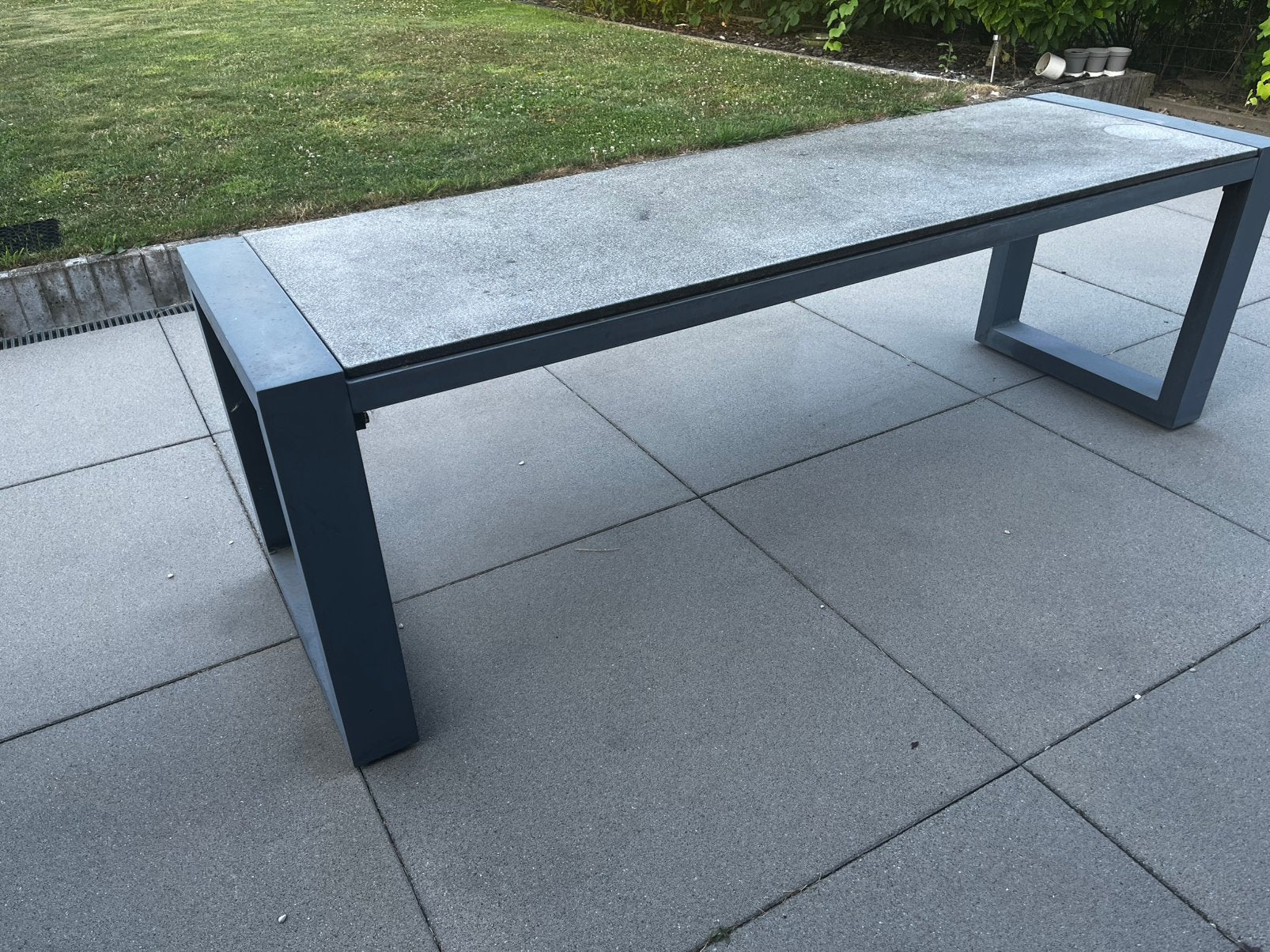 Gratis tuintafel, Tuin en Terras, Tuintafels, Gebruikt, Rechthoekig, Aluminium, Ophalen