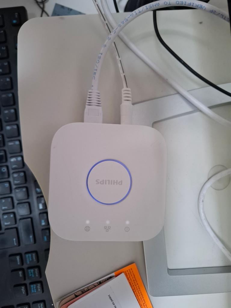 Philips HUE Controler & 2 Hue Bloom Lampen zwart., Ophalen, Gebruikt, Led-lamp