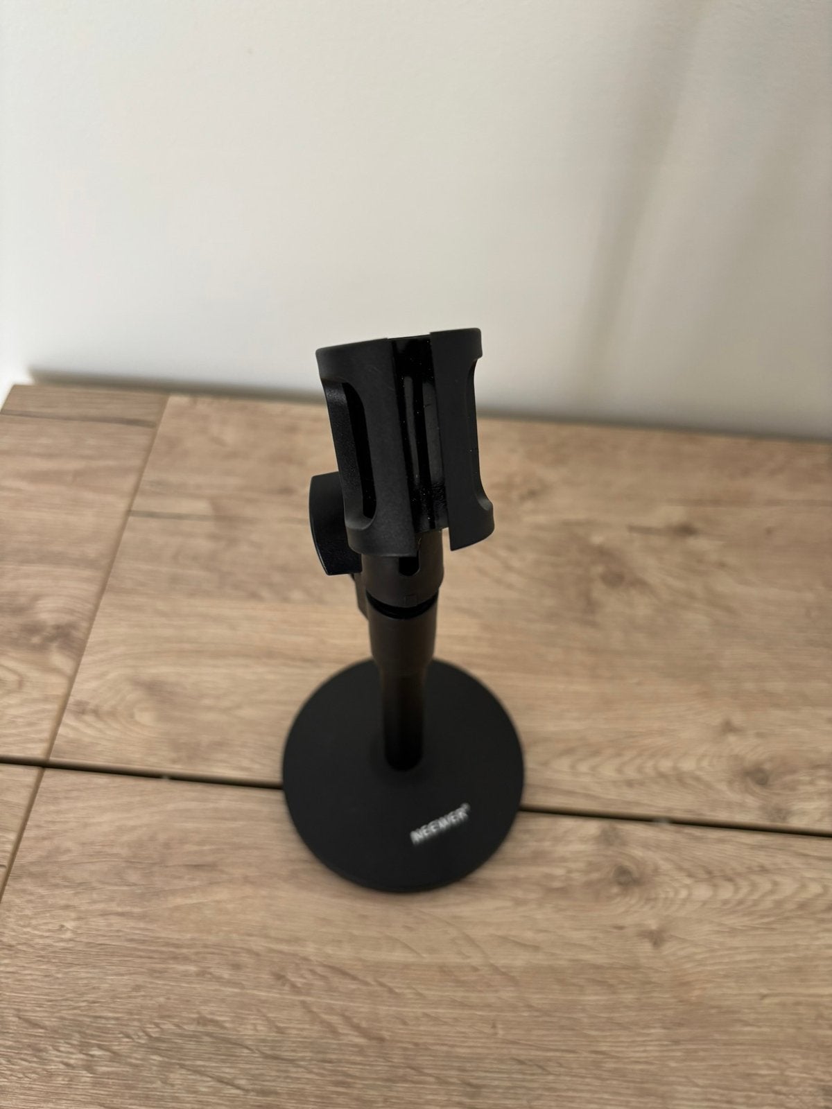 Pied de micro de bureau Neewer avec socle en fer - Noir, Muziek en Instrumenten, Ophalen, Gebruikt