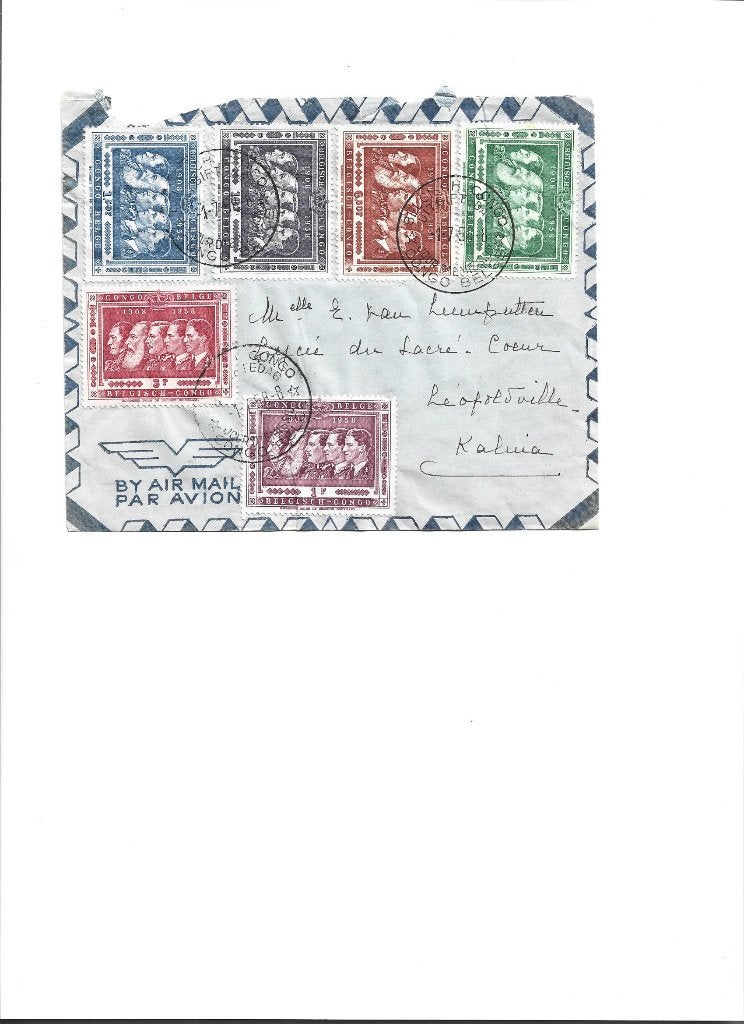 brief Belgisch Congo thema Koningshuis, Postzegels en Munten, Ophalen of Verzenden, Brief