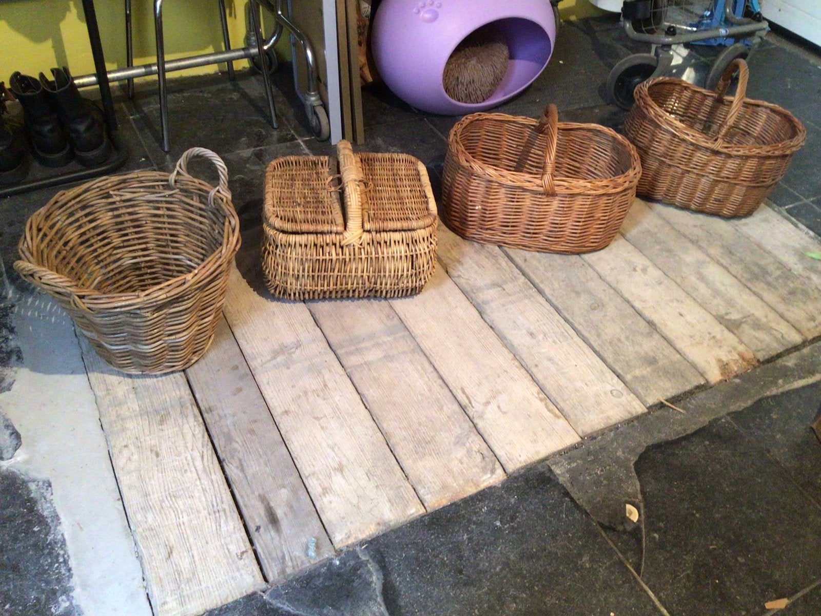 Panier Osier 60/30 cm prix 30€ piéce ou les 3/75€, Enlèvement, Comme neuf
