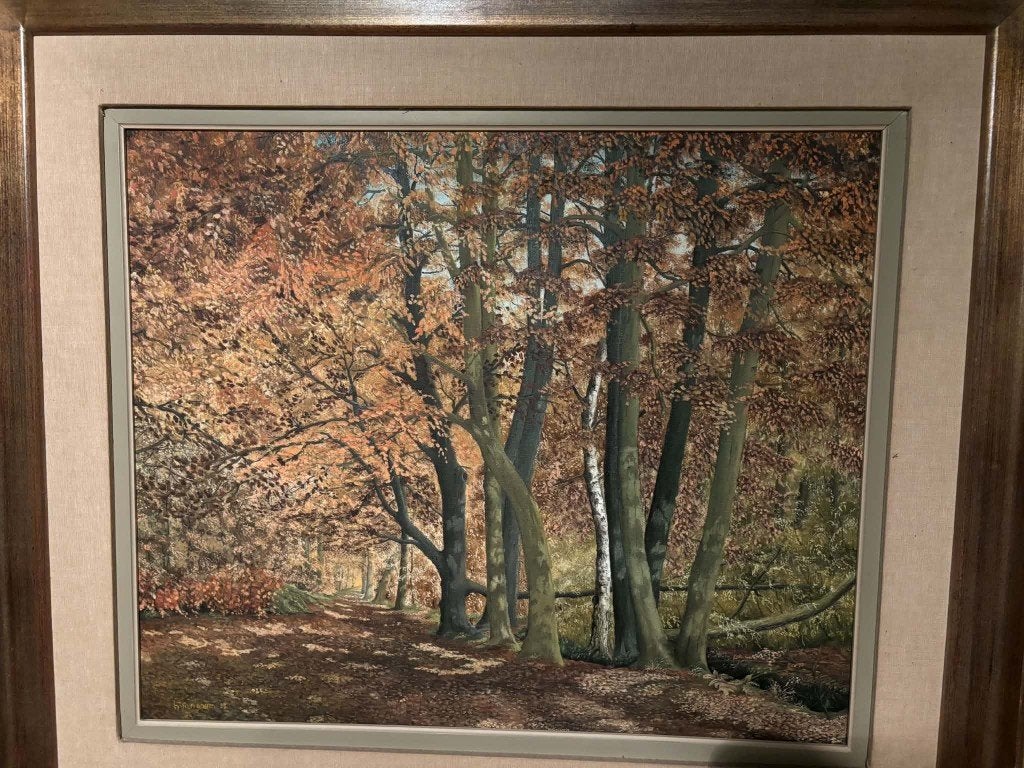 verfwerk, Ophalen, Doek, Overige technieken, Landschap