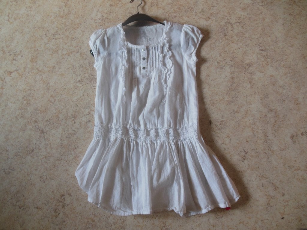 witte tuniek EDC 128-134 in nieuwstaat, Meisje, Zo goed als nieuw, Jurk of Rok, Hollister - EDC by Esprit