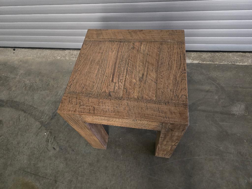 bijzettafel in teak 55x55x62H NIEUW, Enlèvement, Comme neuf