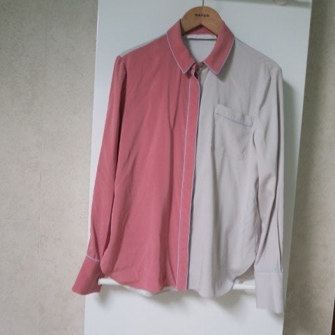 Blouse nieuw zijde roze grijs Herzen's Angelegenheit mt 40, Maat 38/40 (M), Herzen's Angelegenheit, Meerkleurig, Nieuw