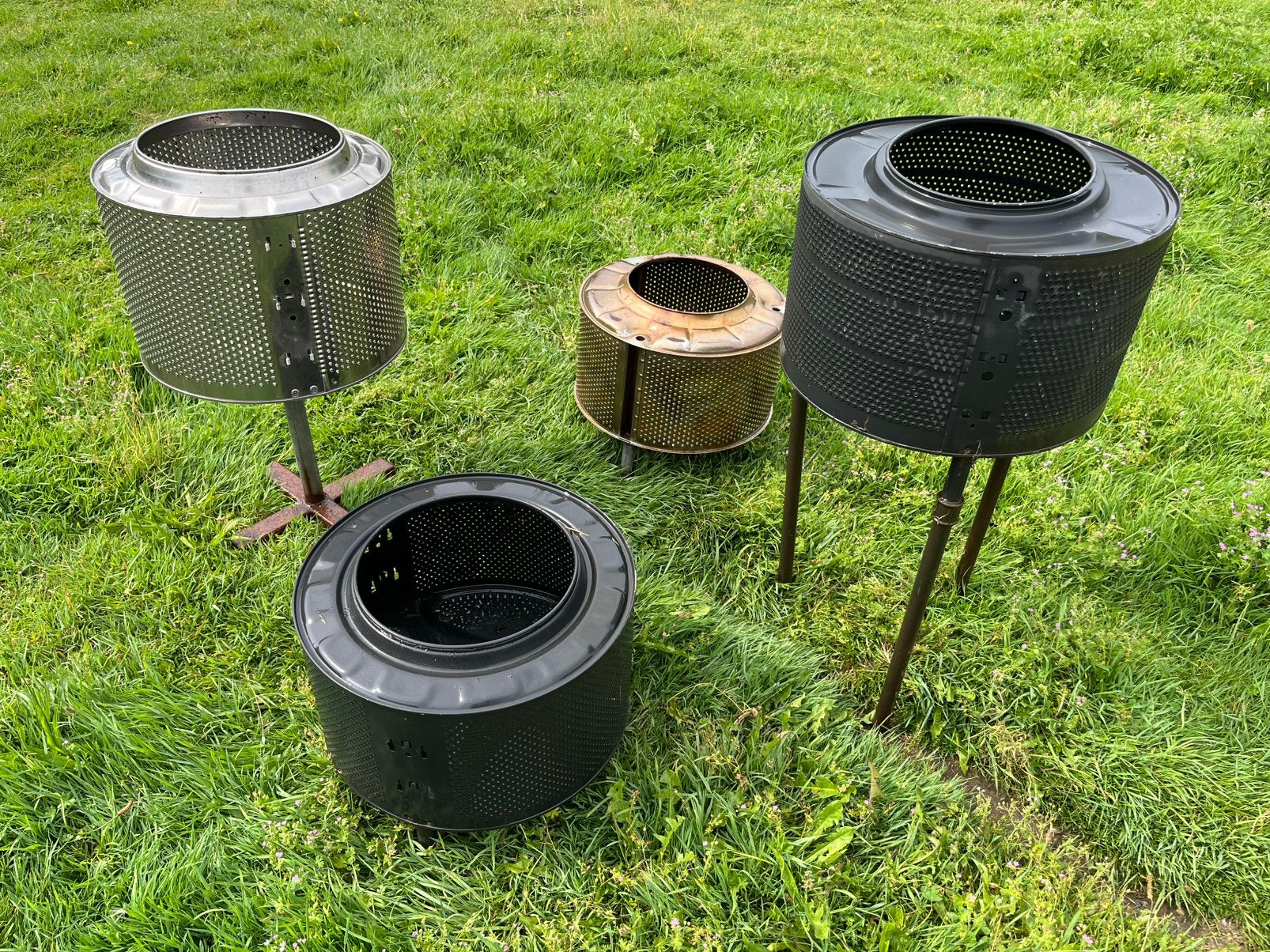 Bbq-vuurschaal wasttrommel, Ophalen