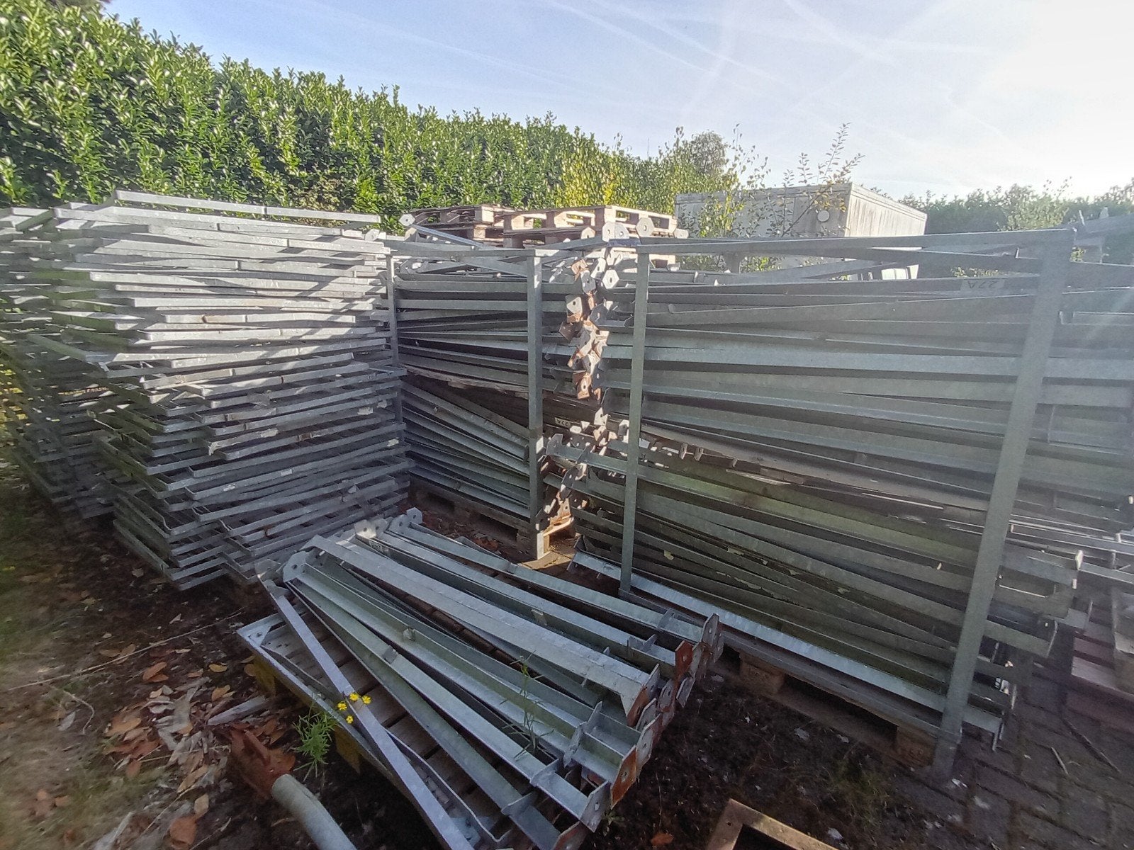 Lot: Pallettenrek zie omschrijving, Doe-het-zelf en Bouw, Ophalen, Gebruikt, Overige typen