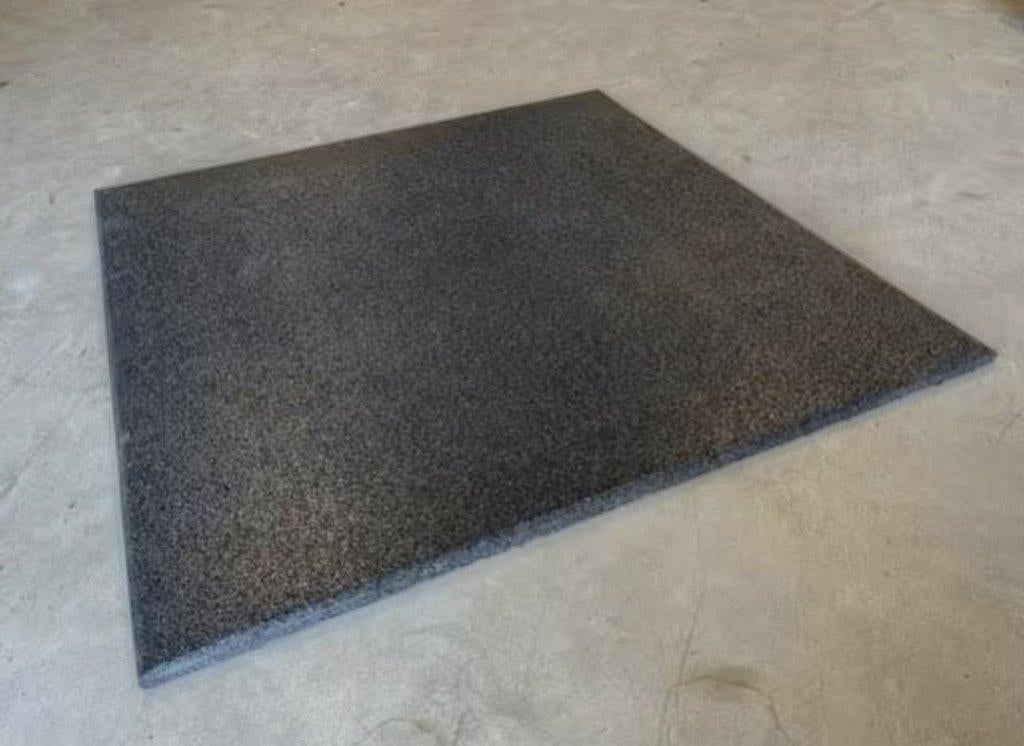 Rubberen tegels - Sportvloer Fitness 100cm x 100cm x 2cm, Ophalen, Zo goed als nieuw, Fitnessmat