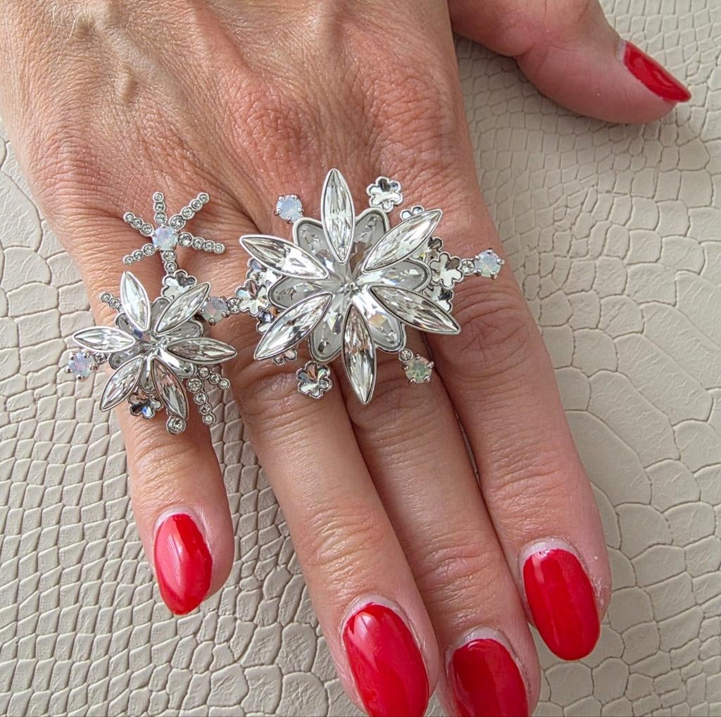 Bague Swarovski double - taille 55, Bijoux, Sacs & Beauté, Enlèvement