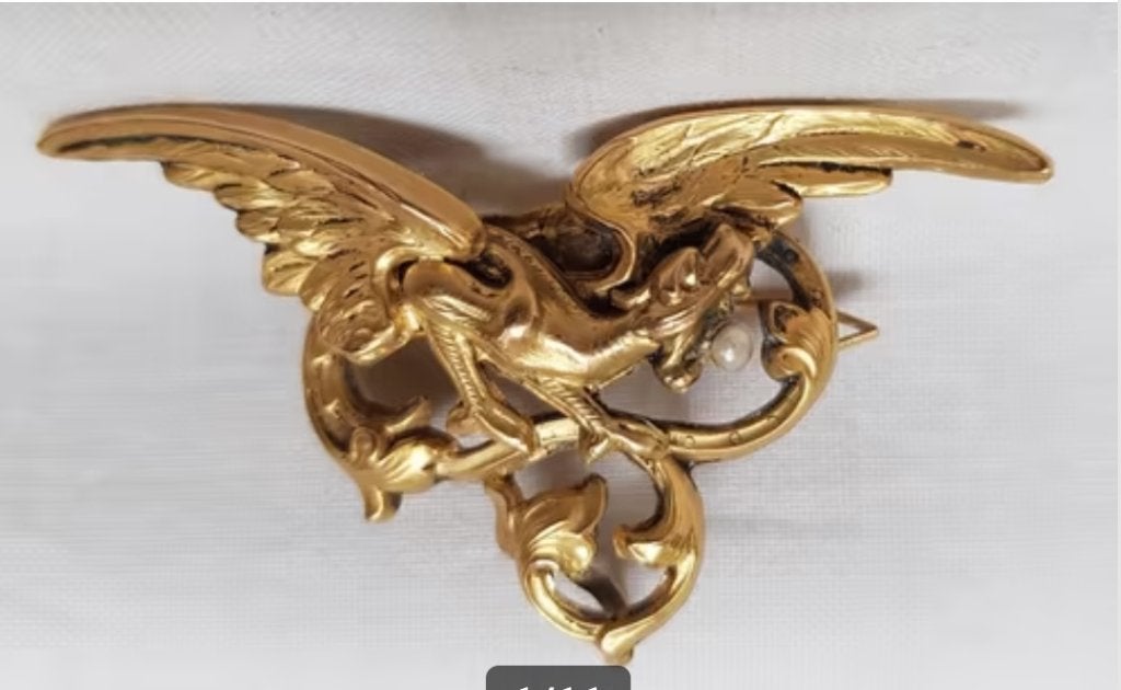 Chimére -pendentif18 kt perle., Bijoux, Sacs & Beauté, Enlèvement ou Envoi, Or, Pendentif