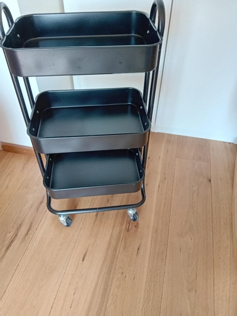 Trolley/chariot de rangement à 3 étages, Maison & Meubles, Enlèvement, Utilisé, Chariot, Métal