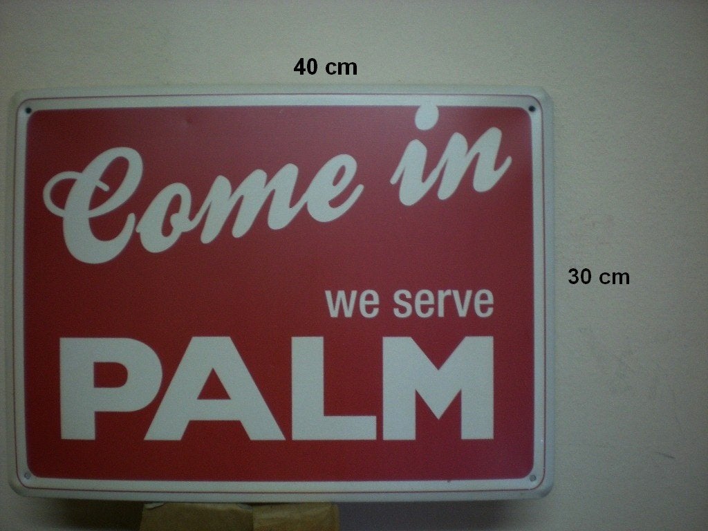 PALM  Publicité en métal, Collections, Marques de bière, Enlèvement ou Envoi, Comme neuf, Palm