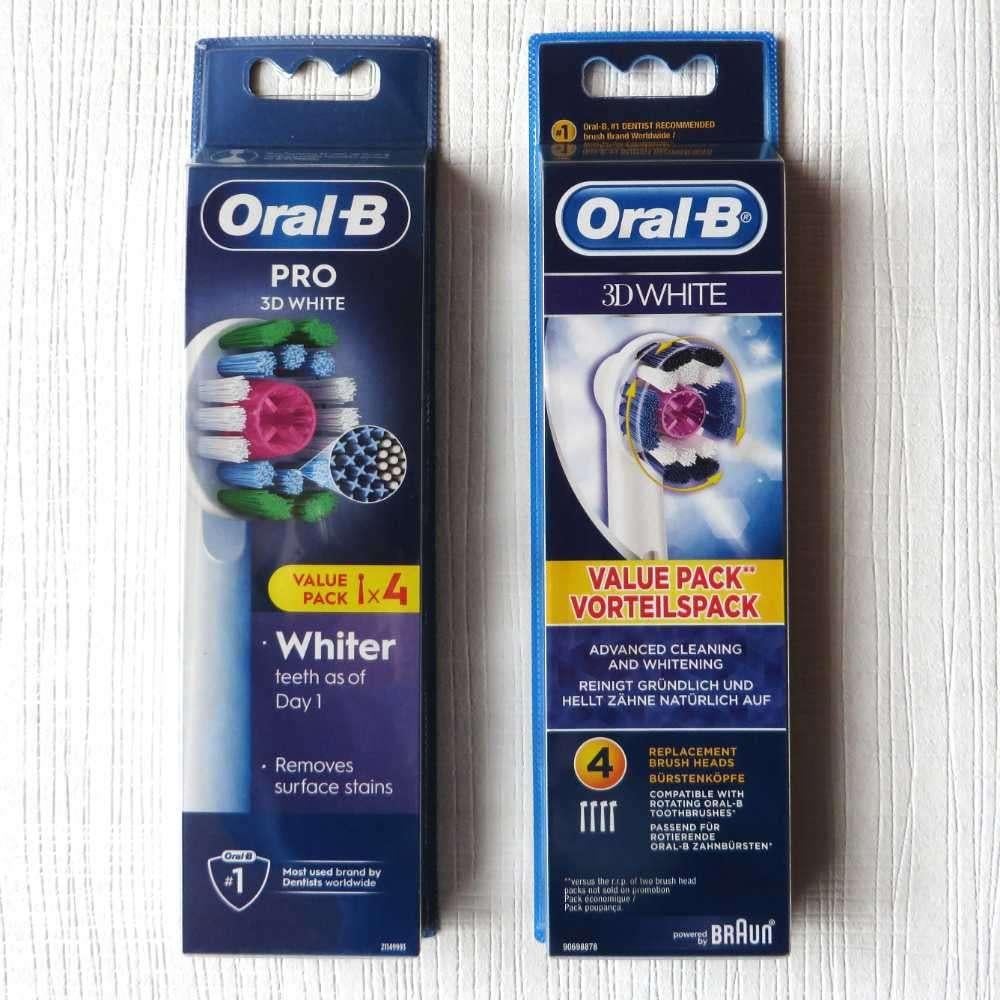 Oral-B 3D white opzetborstels, 2 x 4 stuks (nieuw), Handtassen en Accessoires, Uiterlijk | Mondverzorging, Ophalen of Verzenden