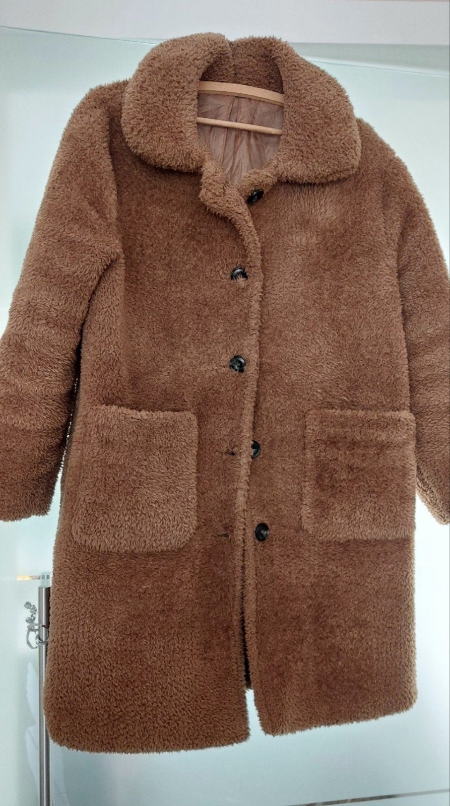 winterjas, Kleding | Dames, Ophalen, Zo goed als nieuw, Maat 42/44 (L), Bruin
