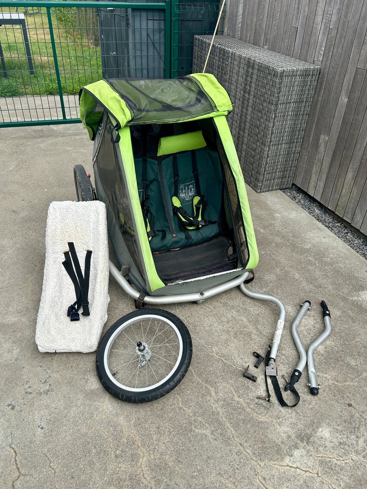 Fietskar Croozer kid for 2, Fietsen en Brommers, Ophalen, Gebruikt, Opvouwbaar, Kinderkar