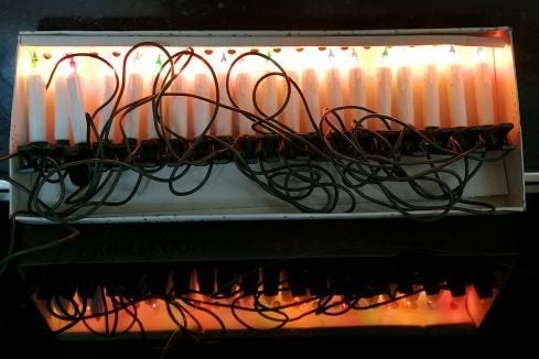 Snoer 20 Kerstkaarsjes – kerstverlichting, Ophalen of Verzenden, Gebruikt