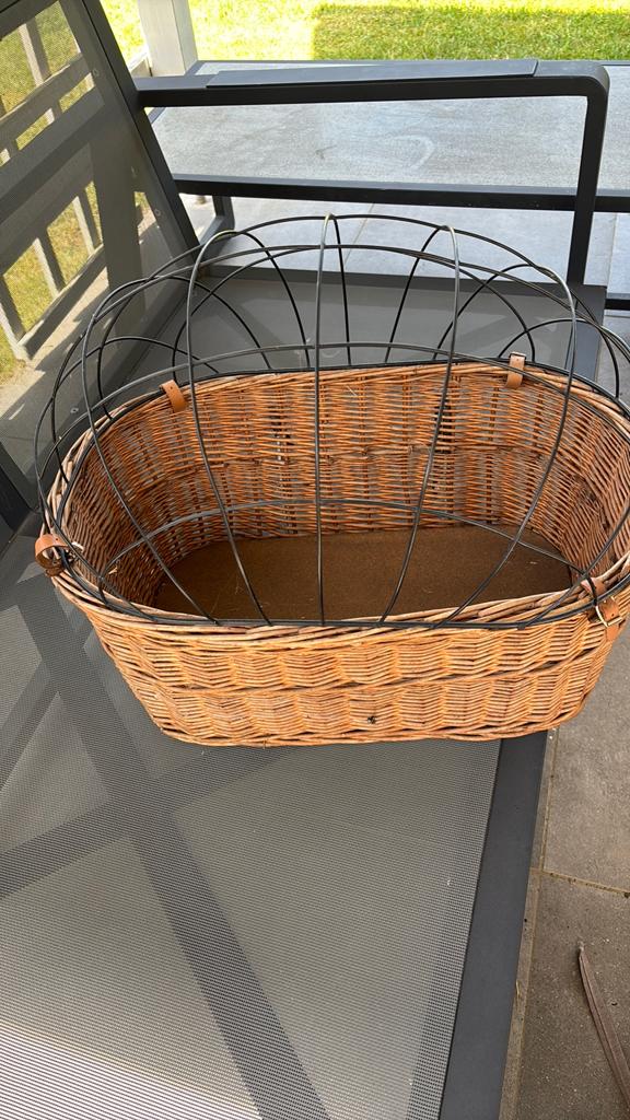 TE KOOP FIETSMAND, Fietsen en Brommers, Fietsaccessoires | Fietsmanden, Ophalen, Gebruikt, Fietsmand, Stuurbevestiging