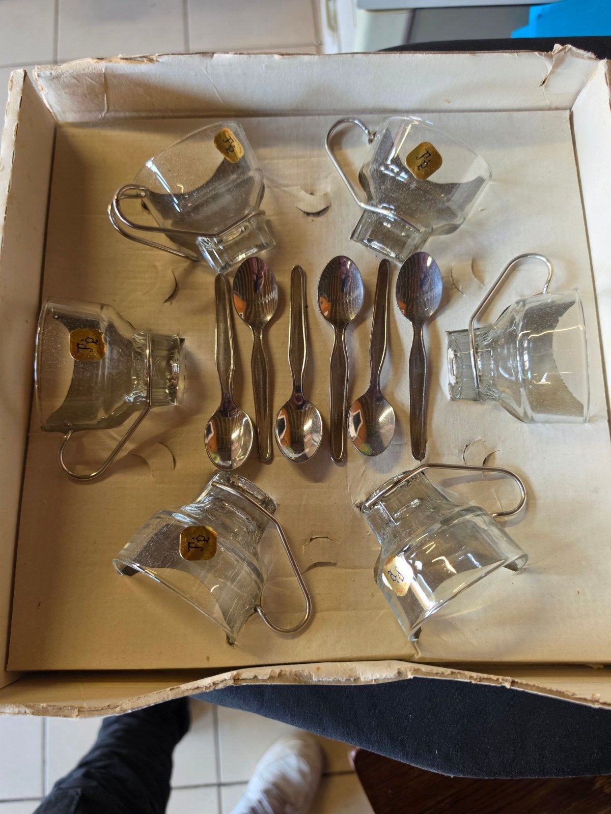Vintage Italiaanse espresso set nieuw in de doos., Ophalen