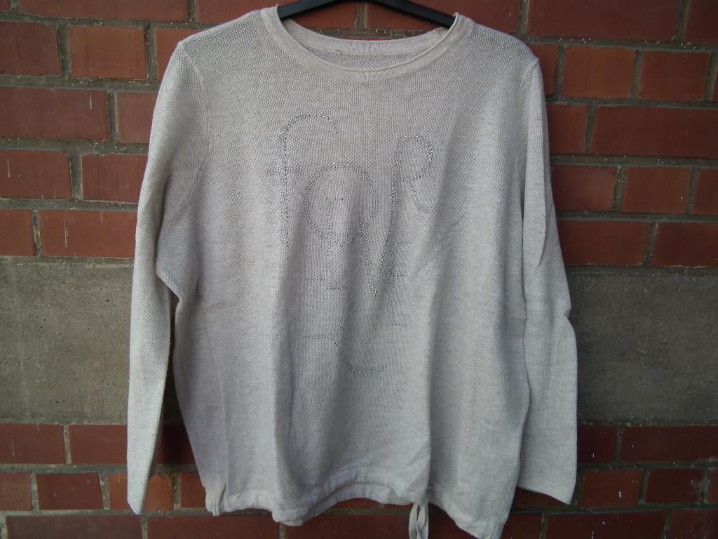Pull beige, pour femme (C&A) largeur des épaules 44 cm, Taille 46/48 (XL) ou plus grande, Beige, Comme neuf, C&A