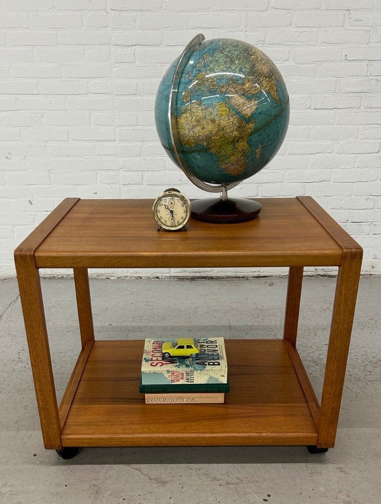 Vintage Deense trolley, Huis en Inrichting, Tafels | Bijzettafels, Ophalen, Hout
