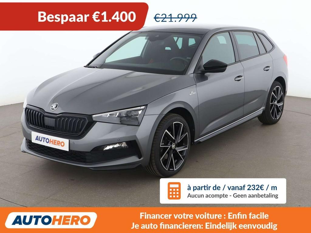 Skoda Scala 1.0 TSI Monte Carlo (automatique), Autos, Skoda, Interruption de démarrage, Argent ou Gris, Euro 6, Noir