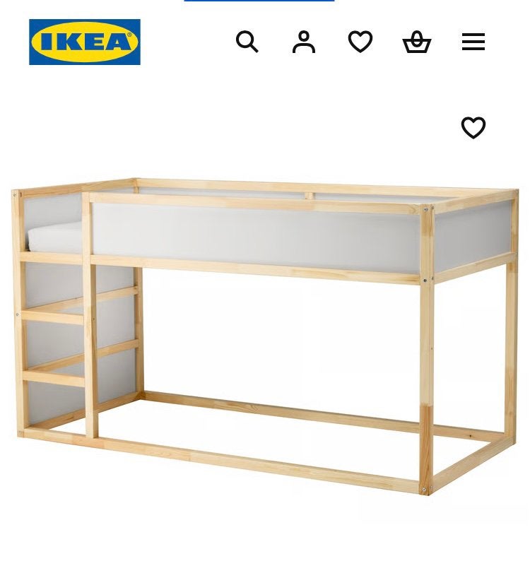 Ikea Kura 1-persoonsbed te koop, Ophalen, Eenpersoons, Hout, 100 cm