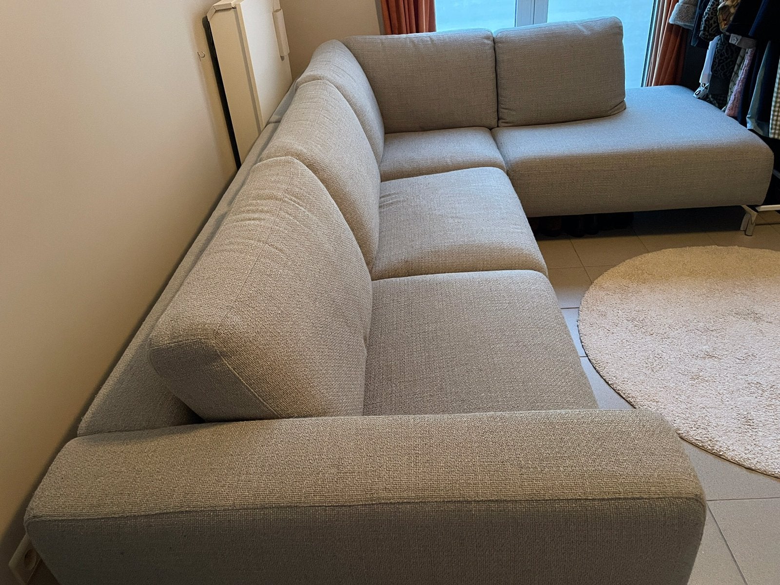 Natuzzi hoeksalon, Ophalen, Zo goed als nieuw, Stof