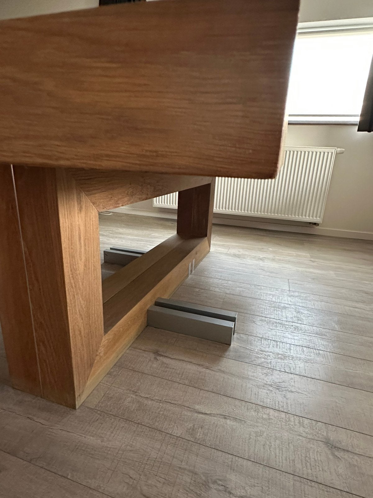 Volle eiken eettafel, Huis en Inrichting, Tafels | Eettafels, Ophalen, Gebruikt, 100 tot 150 cm, Eikenhout