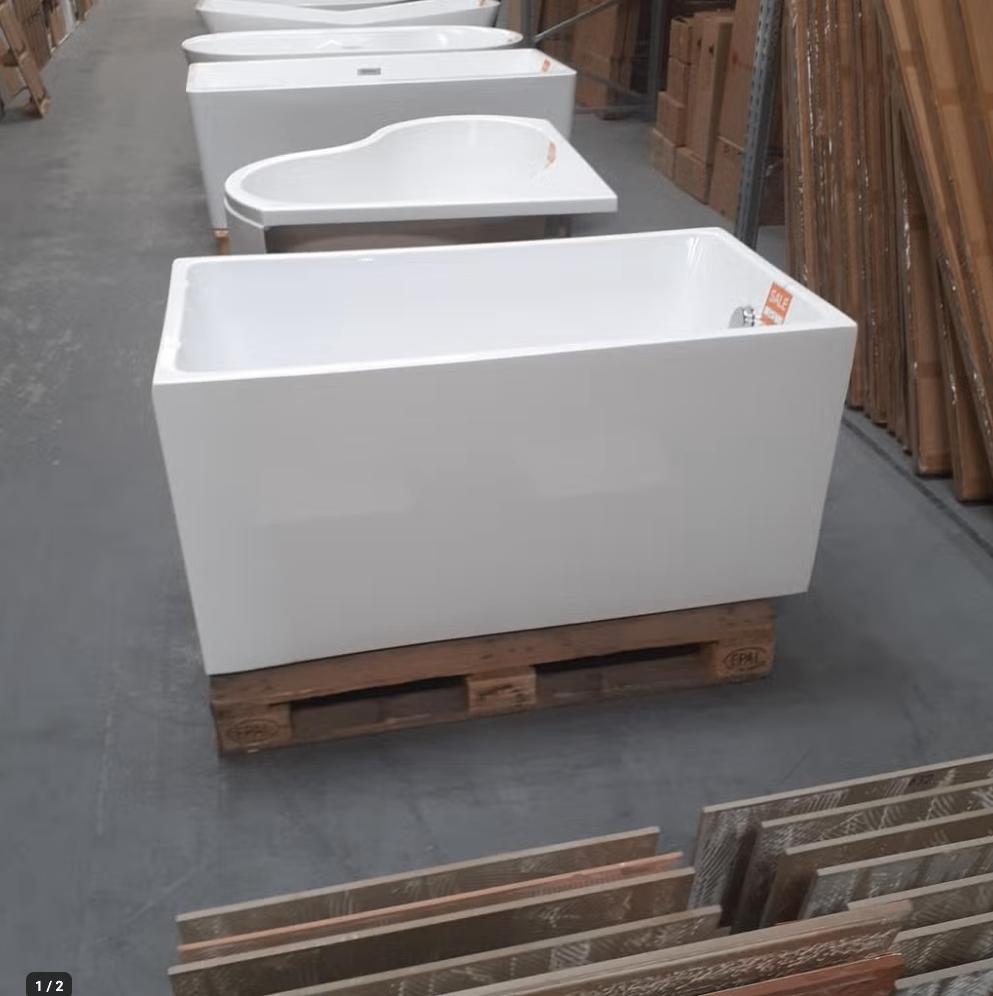 Compact en voordelig! Glans wit hoekbad, 130cm, Acryl, nr297, Verzenden, Nieuw, Wit