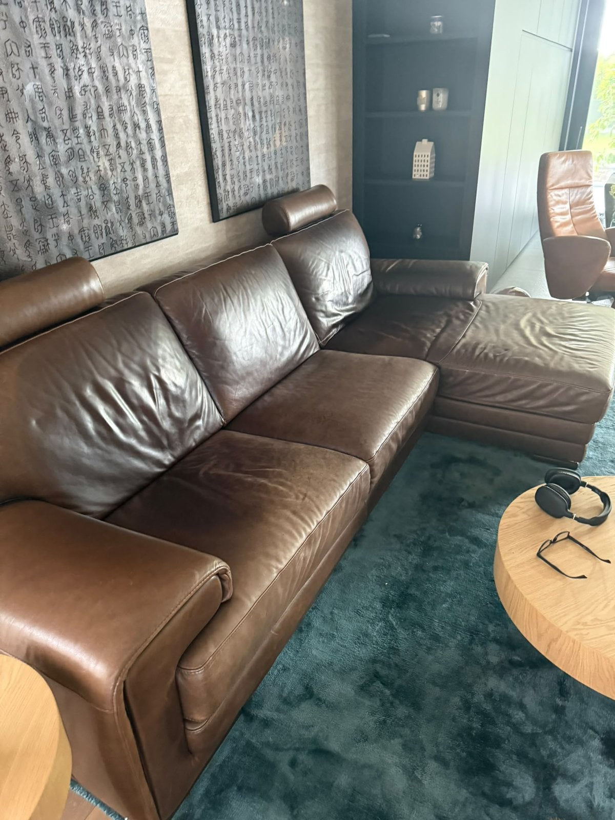Natuzzi zetel, Maison & Meubles, Banc d'angle, Quatre personnes ou plus, Landelijk, Enlèvement