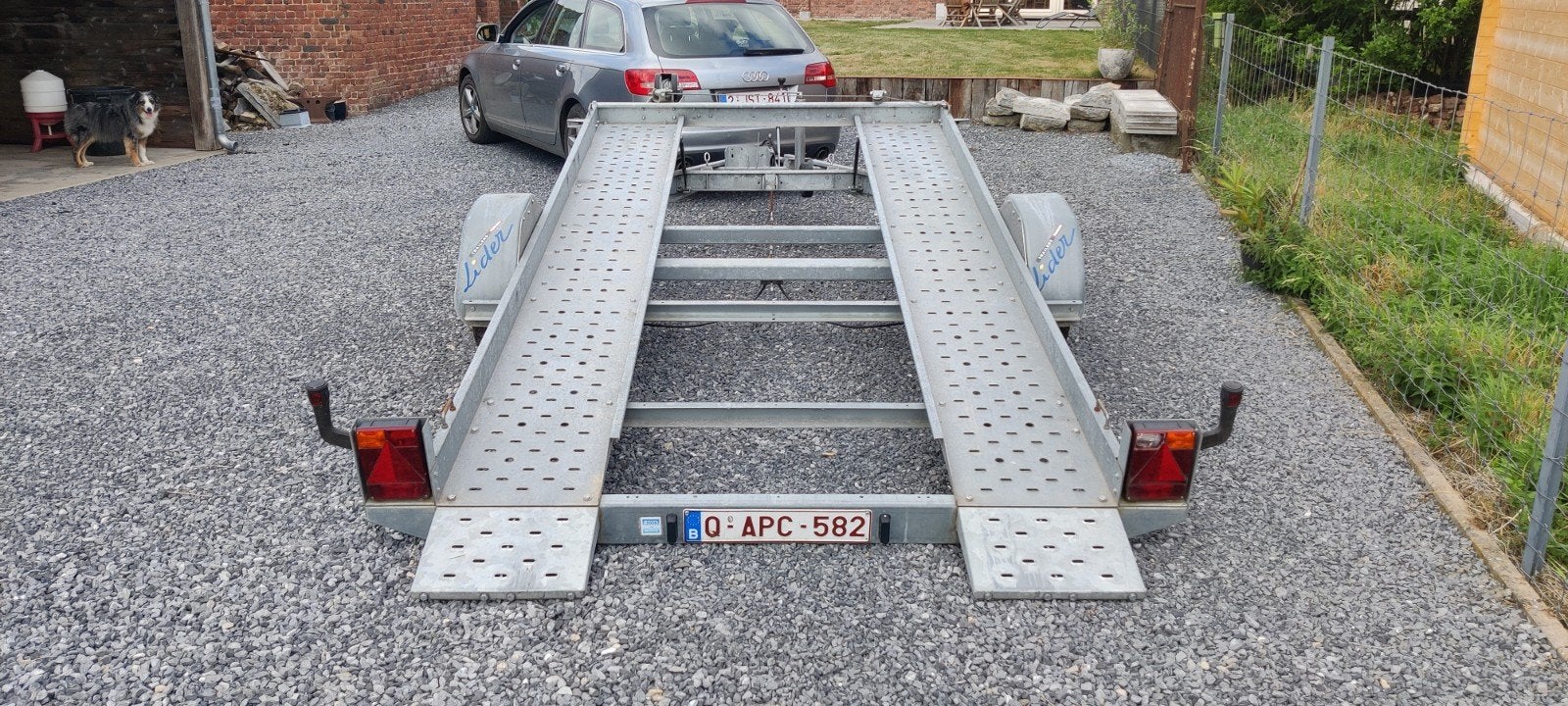 Remorque 1600kg porte voiture, Ophalen