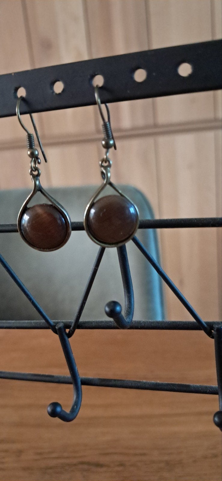 Oorhangers, Ophalen of Verzenden, Bruin