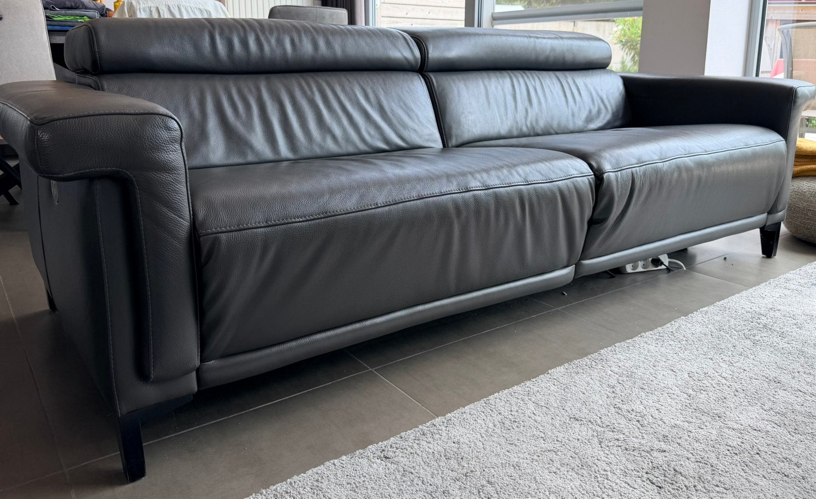 Lederen salon 2,5 zit met relax links en rechts, Huis en Inrichting, Zetels | Zetels, Ophalen, 100 tot 125 cm, Driepersoons, Leer